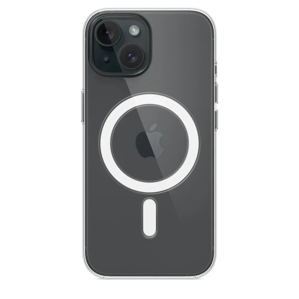 Magnetic Clear Case for iPhone 16, 15, 14 Series – MagSafe Compatible Transparent Silicone Cover
