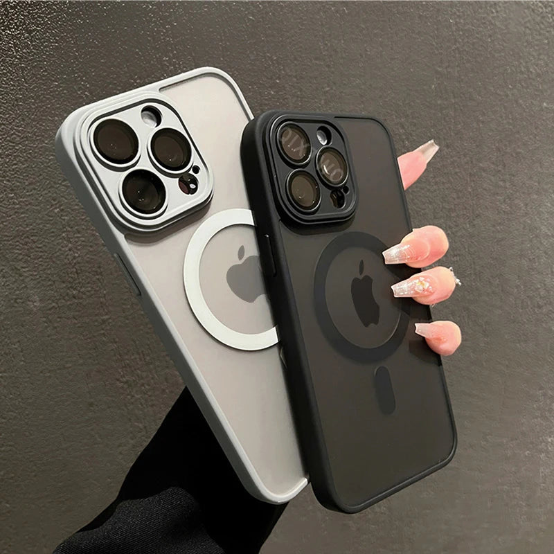 MagSafe Luxury Matte Armor Case for iPhone 14–16
