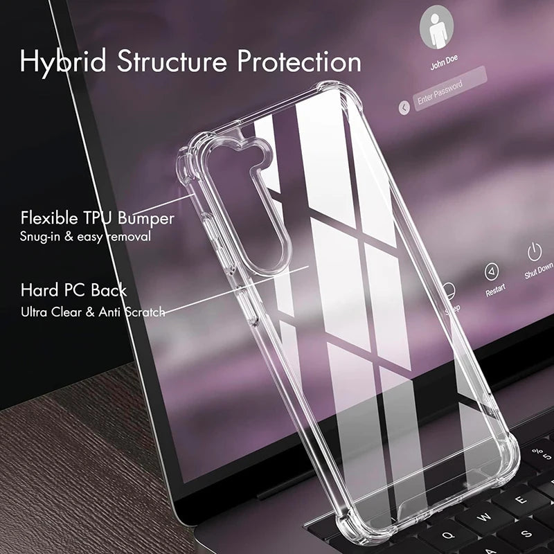 Samsung Galaxy S & A Series – Clear Shockproof Hybrid Protective Case