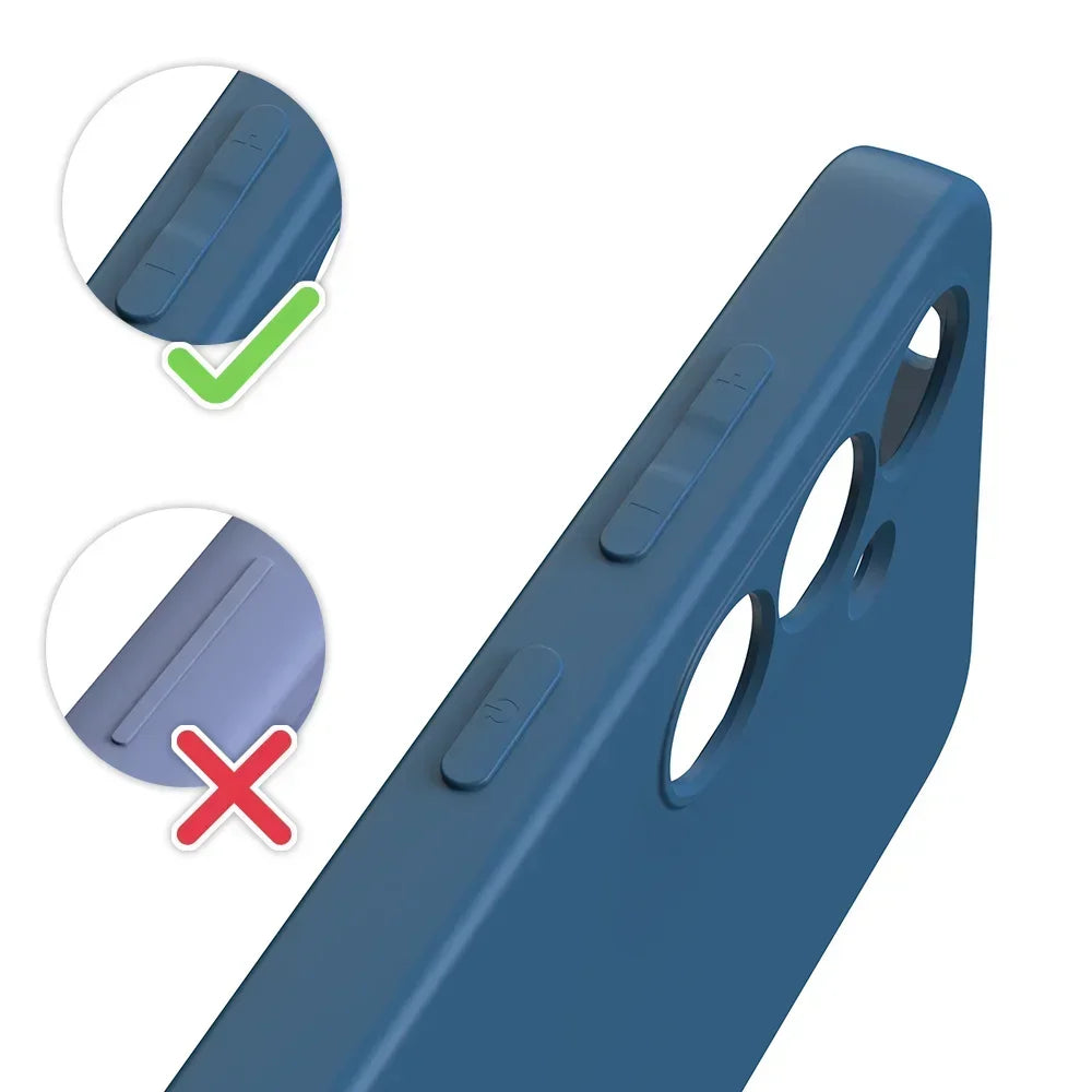 Shockproof Silicone Case for Samsung Galaxy S25/S24/S23/S22/S21 Series – Soft Liquid Back Cover