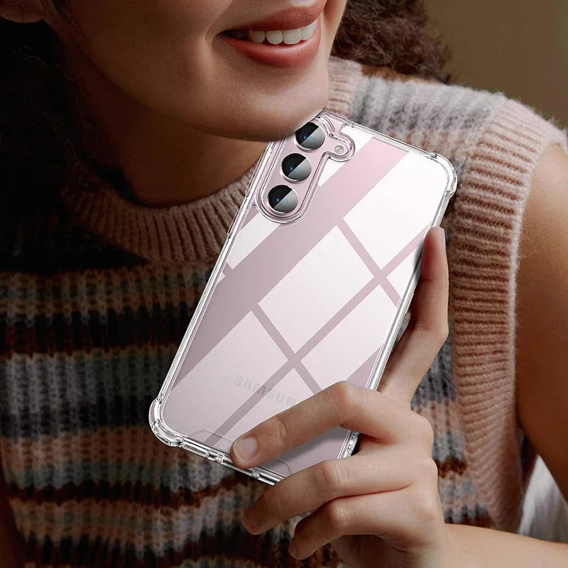 Samsung Galaxy S & A Series – Clear Shockproof Hybrid Protective Case