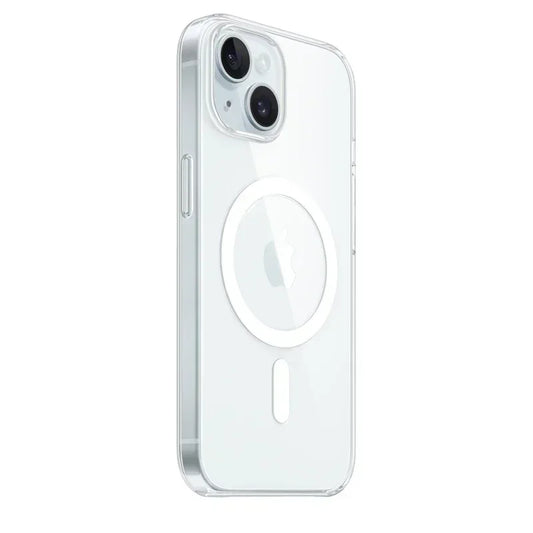 Magnetic Clear Case for iPhone 16, 15, 14 Series – MagSafe Compatible Transparent Silicone Cover