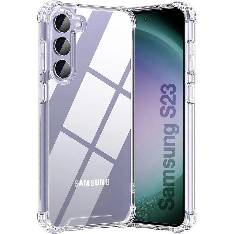 Samsung Galaxy S & A Series – Clear Shockproof Hybrid Protective Case