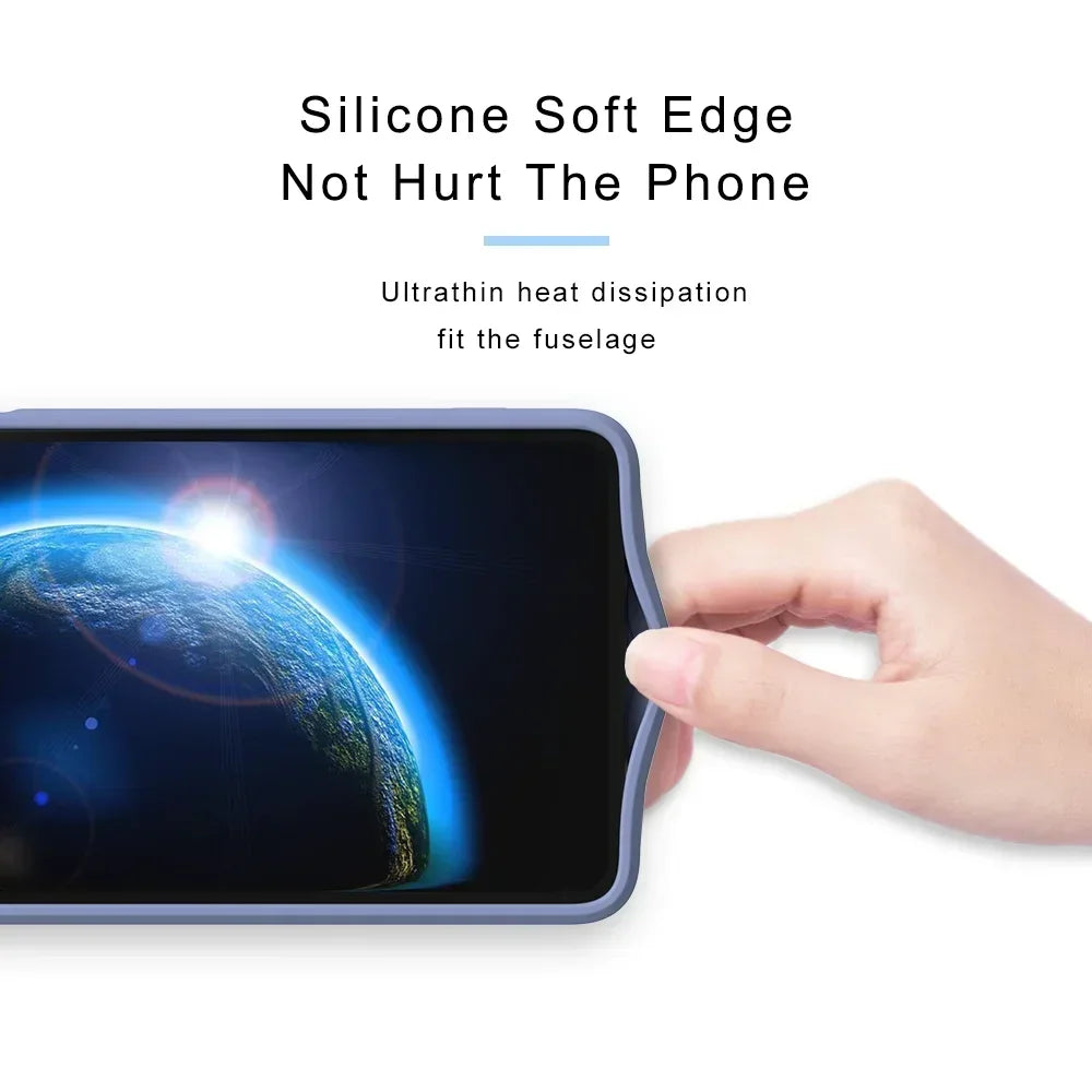 Shockproof Silicone Case for Samsung Galaxy S25/S24/S23/S22/S21 Series – Soft Liquid Back Cover