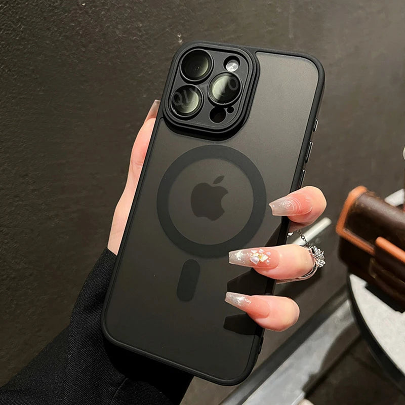 MagSafe Luxury Matte Armor Case for iPhone 14–16