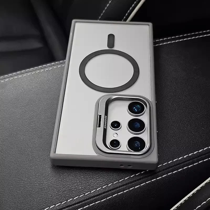 Samsung Galaxy S25/S24 Ultra Magnetic Clear Case – Hidden Holder + MagSafe‑Style Charging