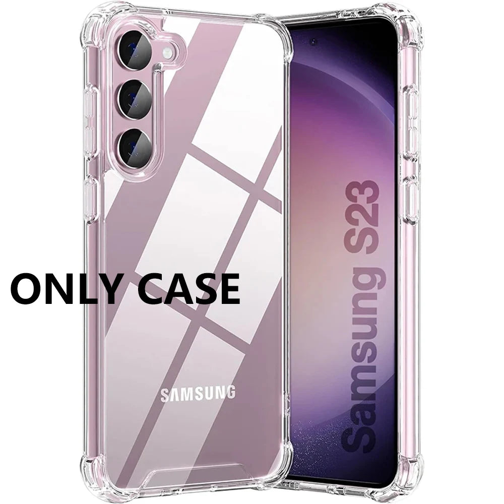 Samsung Galaxy S & A Series – Clear Shockproof Hybrid Protective Case
